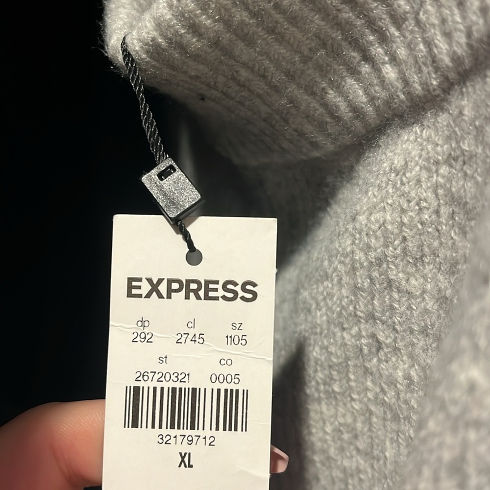 Express Light Gray Ribbed Joggers - Picture 11 of 11